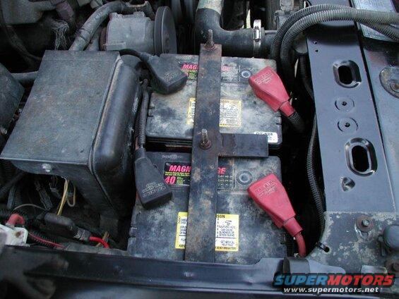 Both batteries installed and all the wiring back in place (except for the front plug). I had to cut off the front part of the battery hold down due to the slight change in positioning, so I will have to weld it back on later.