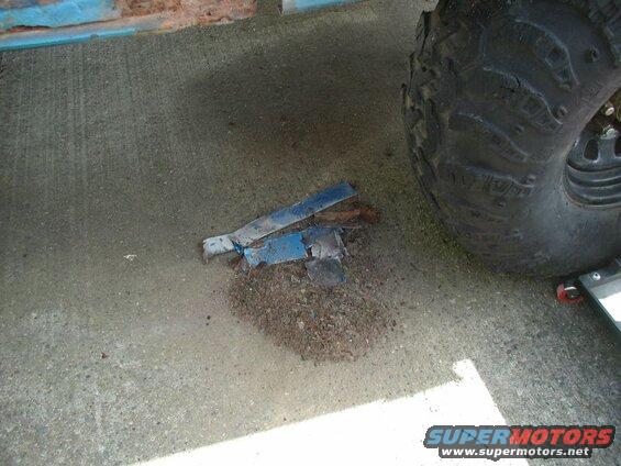 The pile of mud that came out of the drivers side.