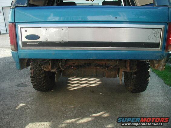 Bumper and fill panel removed.