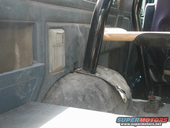 Interior, left fender well.