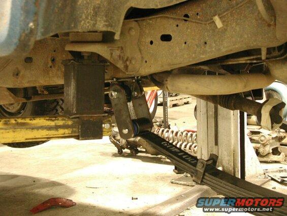 The plan was to box the frame and mount Ford Super-Duty shackle eyes underneath.