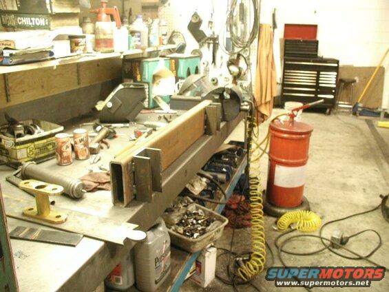 The crossmember being made.