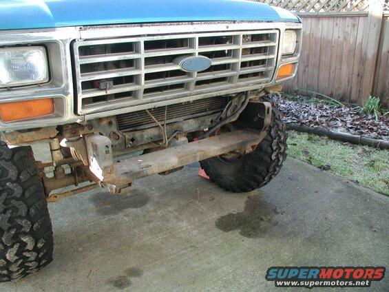 I also found some old pictures that I took the last time I had the front bumper off; I've had people asking to see close ups of the front crossmember.