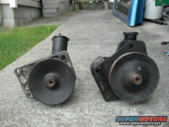 left - Ford pump right - Saginaw pump