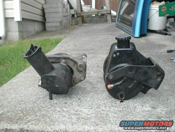left - Ford pump right - Saginaw pump
