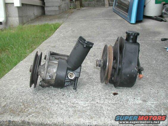 left - Ford pump right - Saginaw pump