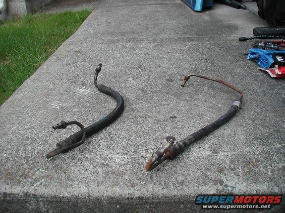left - Bronco pressure hose right - van pressure hose