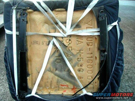 Close up of passenger seat. Note the cable which is part of the tilt mechanism.