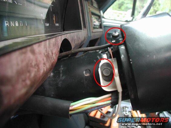 Remove the two screws (8mm and phillips) for the transmission indicator.