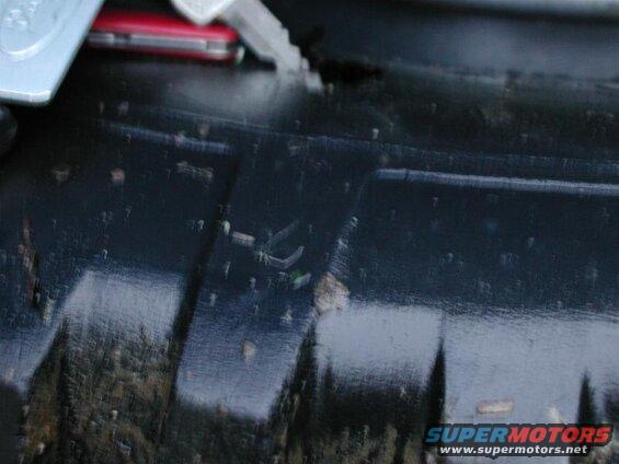 Got a gash in the right rear tire.