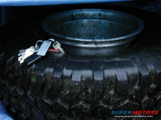 Got a gash in the right rear tire.