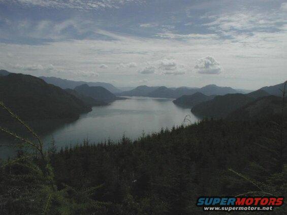 From the lookout; looking South at Stave Lake.
