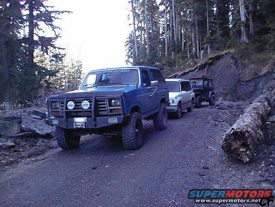 The trucks pose for the camera.