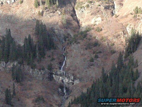 Testing the zoom on the camera. This is a waterfall lower down in the valley.