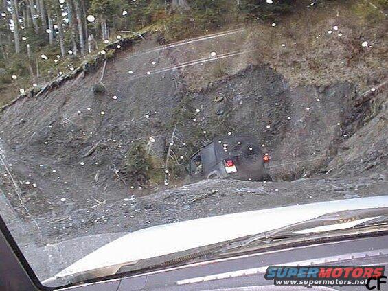 Ed dropping into one of the washouts.
