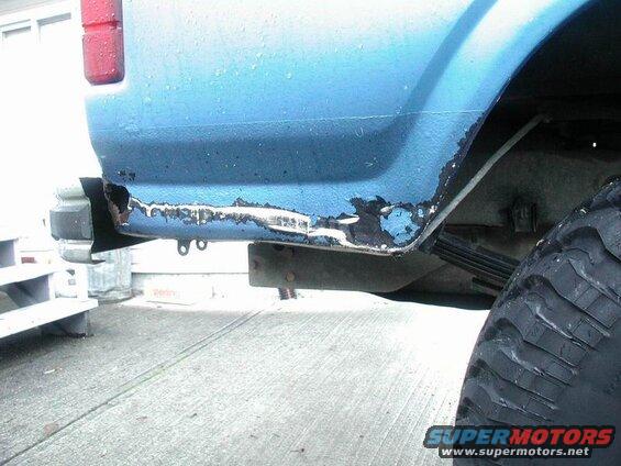 Doug tried going around me and he slid his rear bumper into my right rear rocker.