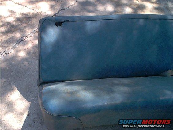 Passenger side seating area and back rest area.