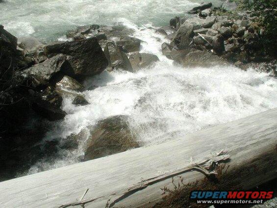 The creek enters the Elaho River.