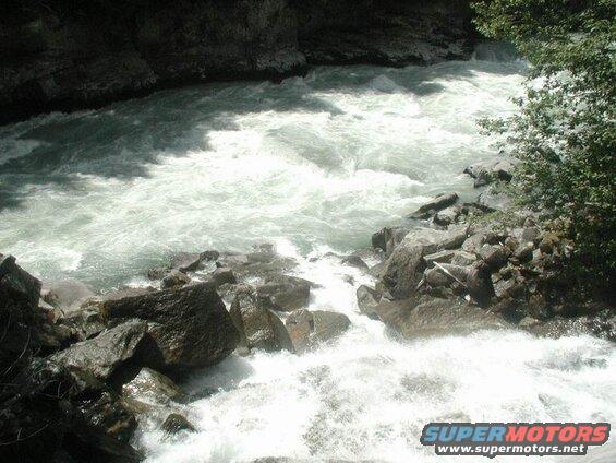 The creek enters the Elaho River.