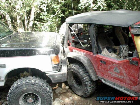 Yasu had his TJ role away on the start of Can-Opener. Luckily Pete's truck was there to stop it.