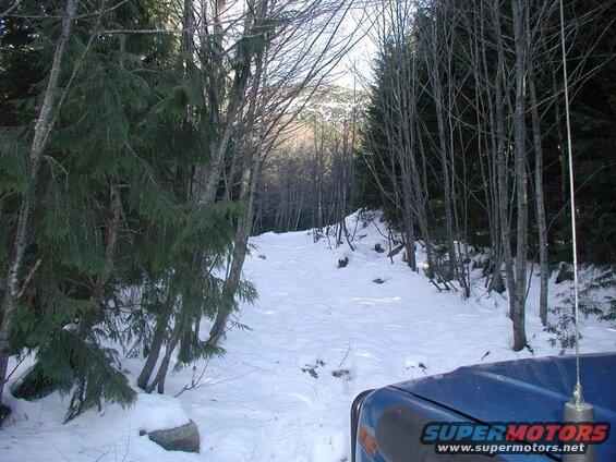 The start of Can-Opener. I made it up about 150' before the snow stopped me.