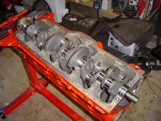 engine-reassembly-022.jpg Then the polished crank on top...It did not need to be ground, just polished