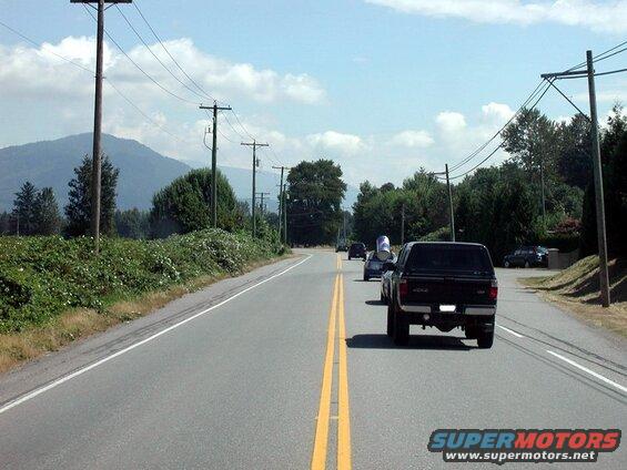 Got stuck behind the Red Bull car on the way out.