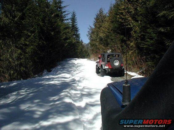 Ian went ahead to check out the snow.
