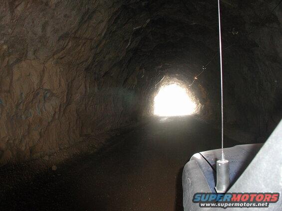 Entering the tunnel at the Mission Dam.