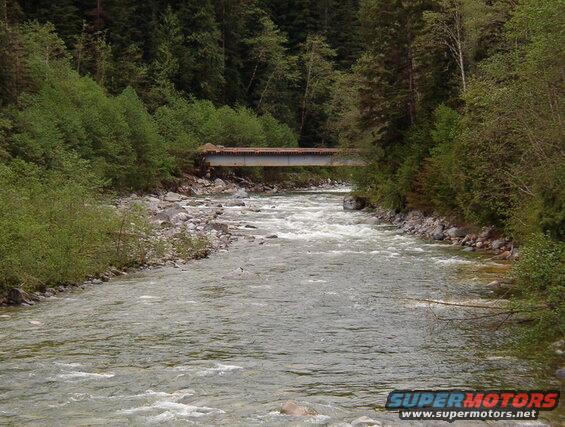 The Statlu Creek bridge, where we were 3 hours ago.
