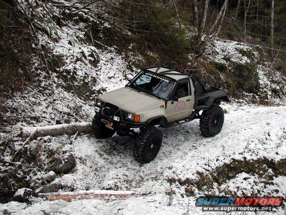 We took this side trail, and this crossditch was a little un-nerving. There was a large drop off to your left, and the possiblity of sliding was great.