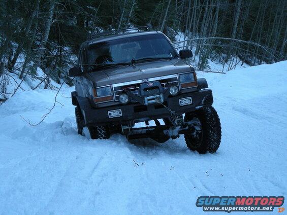 We turned off on a side road that had snowmobile tracks and was farely hard packed.....in the middle.
