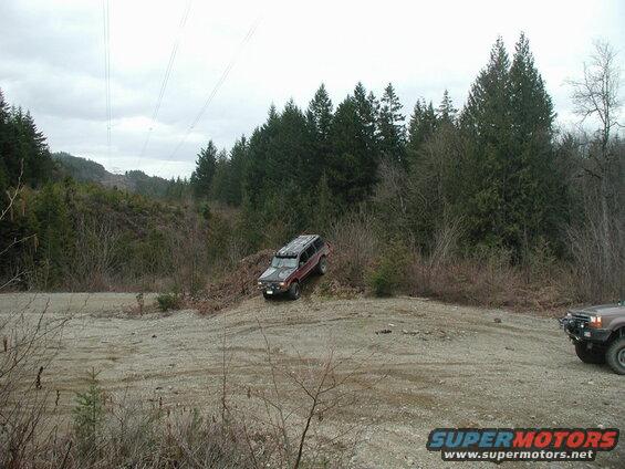 Playing in the gravel pit.