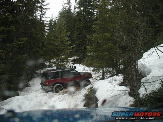 The snow was slick, and wet snow was falling, making it even slicker.