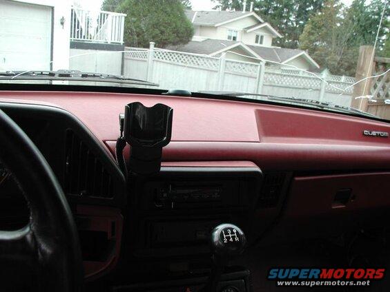 PDA/GPS cradle mounted in position.