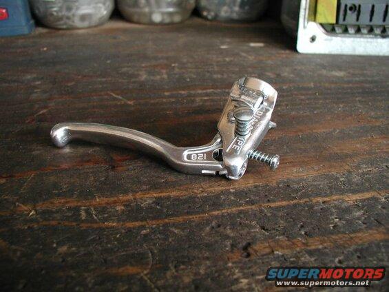 Bicylce brake lever that will be used as a hand throttle.