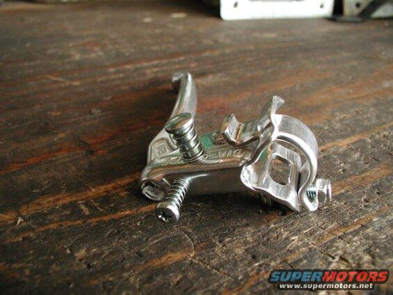 Bicylce brake lever that will be used as a hand throttle.