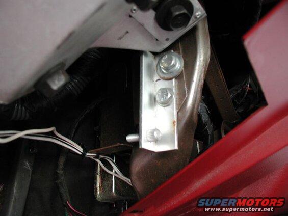 Bracket for the hand throttle.