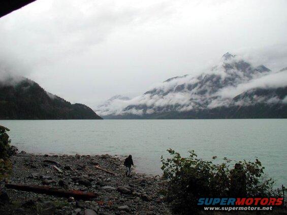 Windy, cloudy, rainy and warm lake water; what more could one ask for.