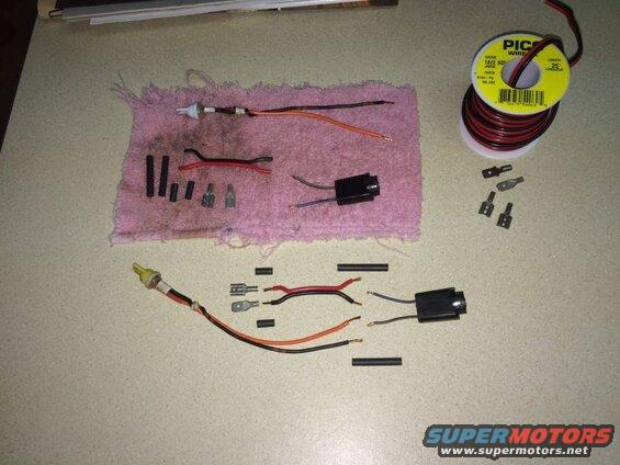 The parts layed out.