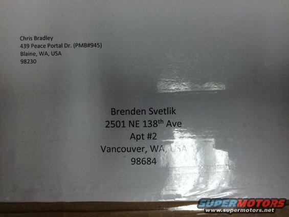 Mailing addresses for Chris Bradley and Brenden Svetlik.