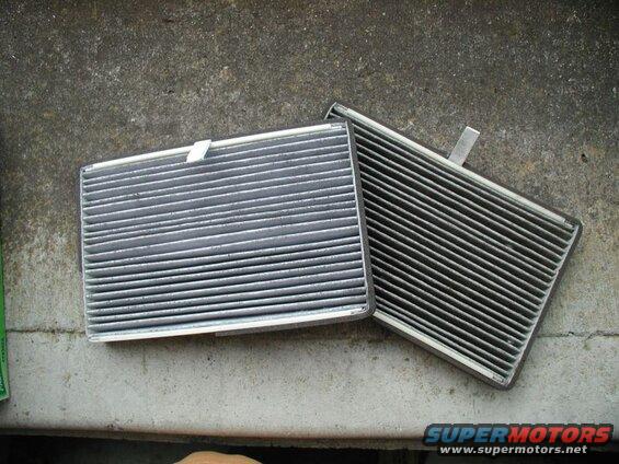 Top of filter: new on the left, old on the right.
