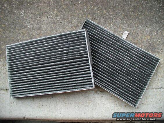 Bottom of filter: new on the left, old on the right.