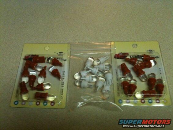 Low profile 194 LED's from e-Bay.
