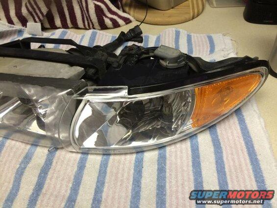 Spare stock corner light re-installed while I repair the clear light.
