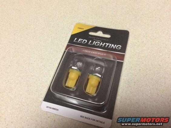 Diode Dynamics amber LED bulbs packaging