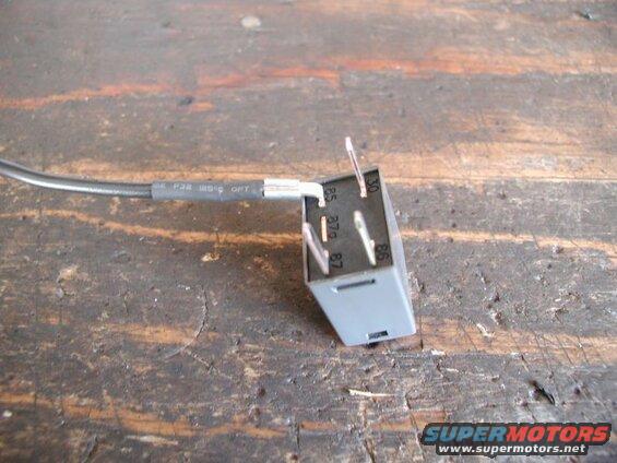 Remove relay #17 from the underhood fuse panel. Bend terminal #85 and attach a piece of wire to it.