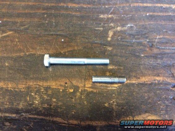 I couldn't find any M6.0 bolts long enough, so I used a die and chased it the rest of the way.