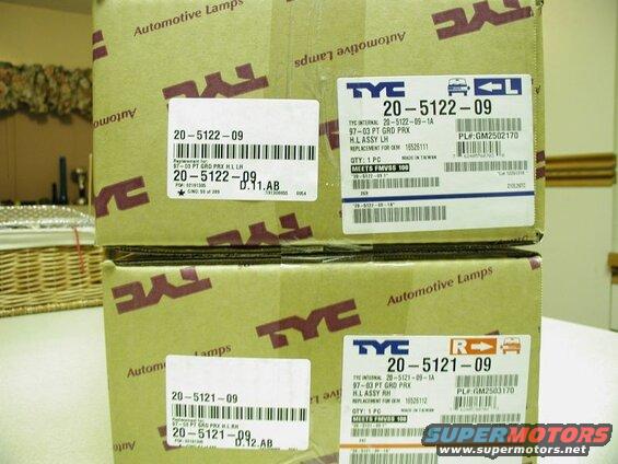 New headlight housings from RockAuto.