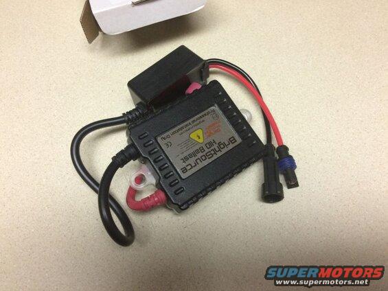 Black BrightSource HID ballast with wires